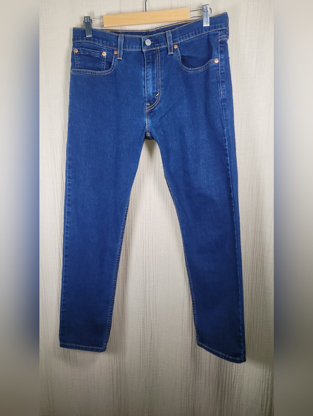 Men's Levi's 502 Tapered Blue Denim Jeans Stretch